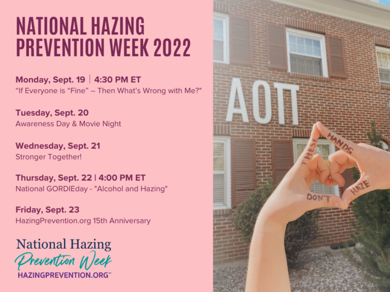 National Hazing Prevention Week 2022 Alpha Omicron Pi 0808